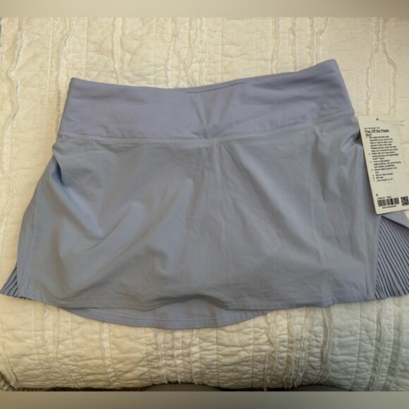 Lululemon Athletica PLAY OFF THE PLEATS TENNIS SKIRT BLUE DAYDREAM SIZE 6 NWT - Picture 4 of 8